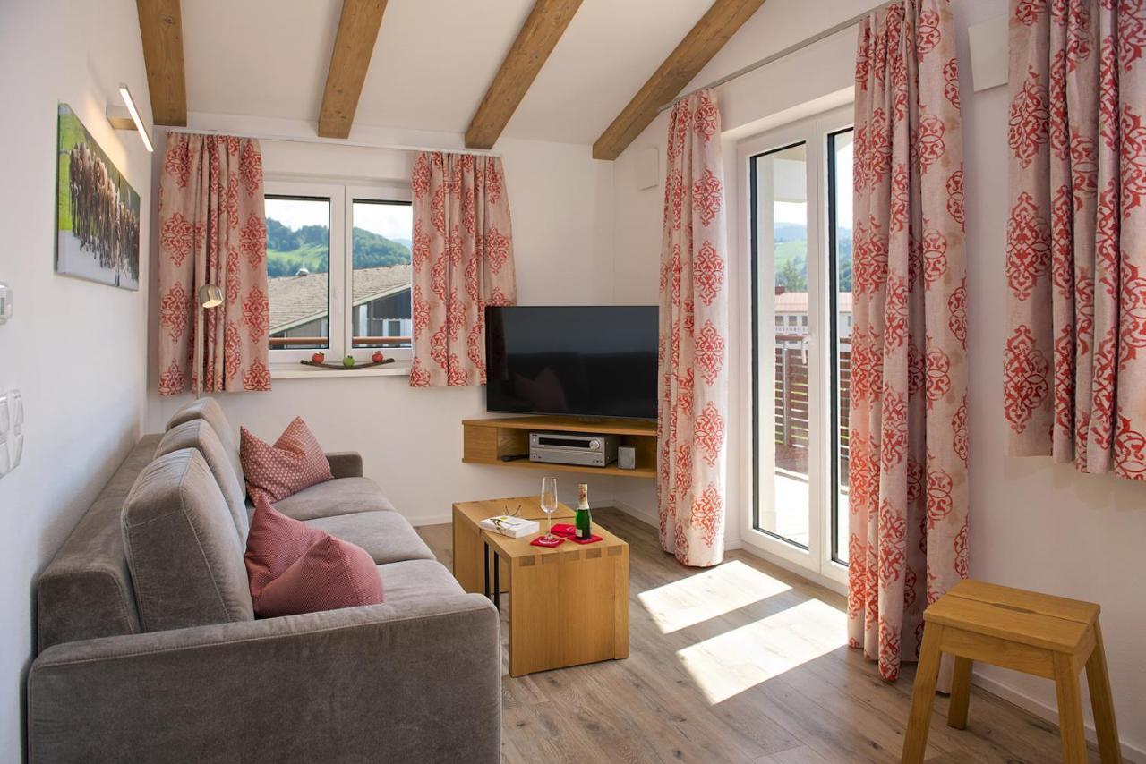 5 Sterne Ferienwohnung Hochgratblick Mit Schwimmbad Und Sauna Oberstaufen Exterior foto